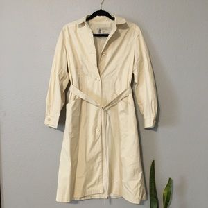 Off white London fog trench coat